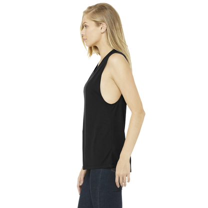 Women's Flowy Scoop Muscle Tank Top - CHRISTDEST GLOBAL SERVICE