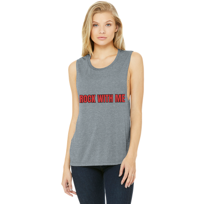 Women's Flowy Scoop Muscle Tank Top - CHRISTDEST GLOBAL SERVICE