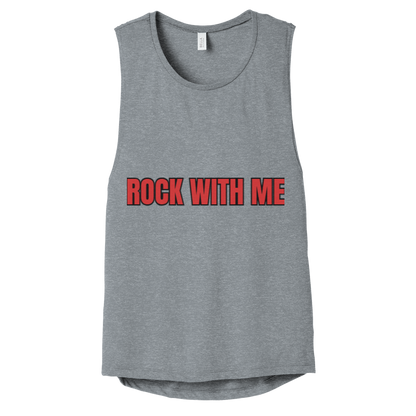 Women's Flowy Scoop Muscle Tank Top - CHRISTDEST GLOBAL SERVICE
