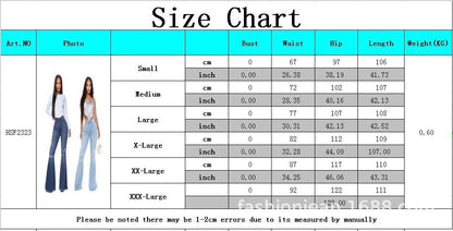 Women's Knee Hole Denim Flared Pants - CHRISTDEST GLOBAL SERVICE