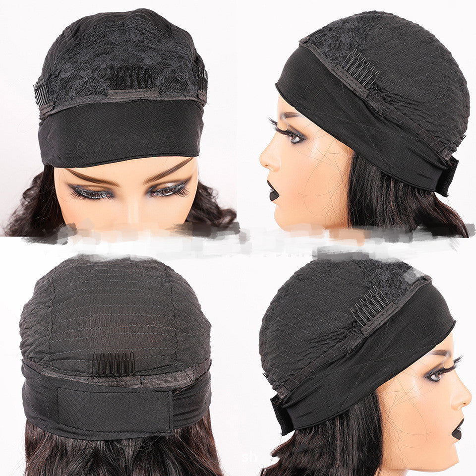 Women's New Ice Silk Hair With Head Cover Long Curly Wig - CHRISTDEST GLOBAL SERVICE
