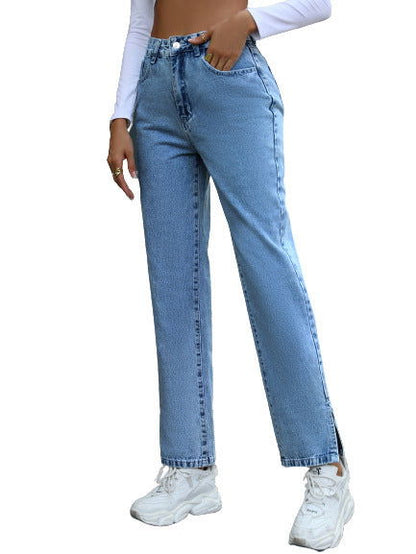 Women's New Straight Simple High Waist Trousers - CHRISTDEST GLOBAL SERVICE