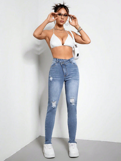 Women's Slim Fit Skinny Jeans - CHRISTDEST GLOBAL SERVICE