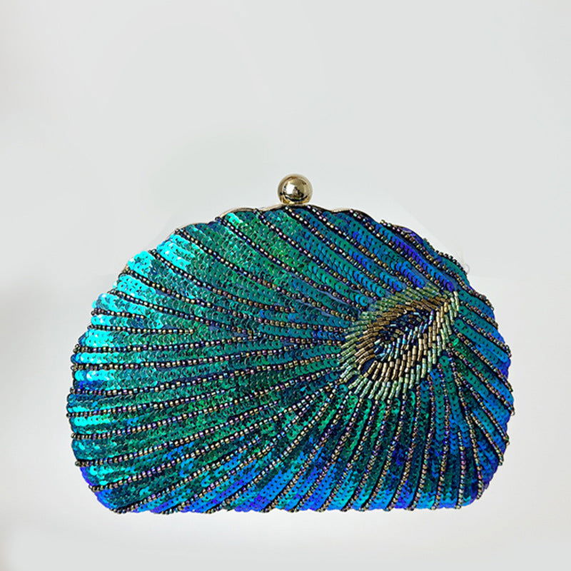 Women's Vintage Beaded One-shoulder Crossbody Chain Handbag - CHRISTDEST GLOBAL SERVICE
