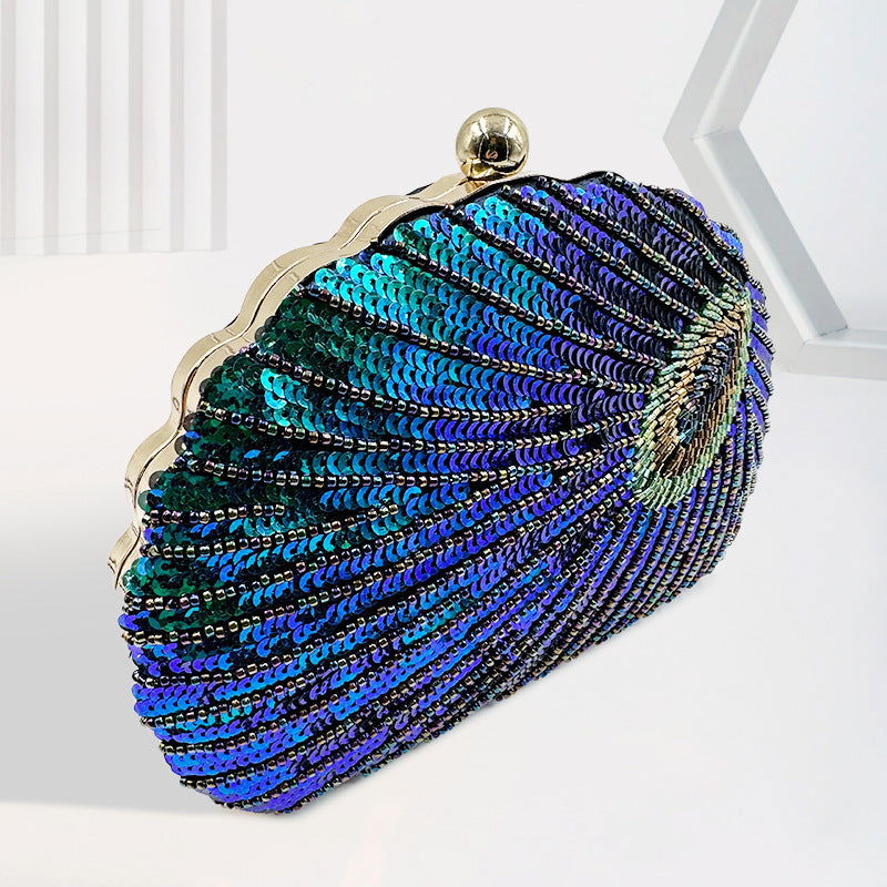 Women's Vintage Beaded One-shoulder Crossbody Chain Handbag - CHRISTDEST GLOBAL SERVICE