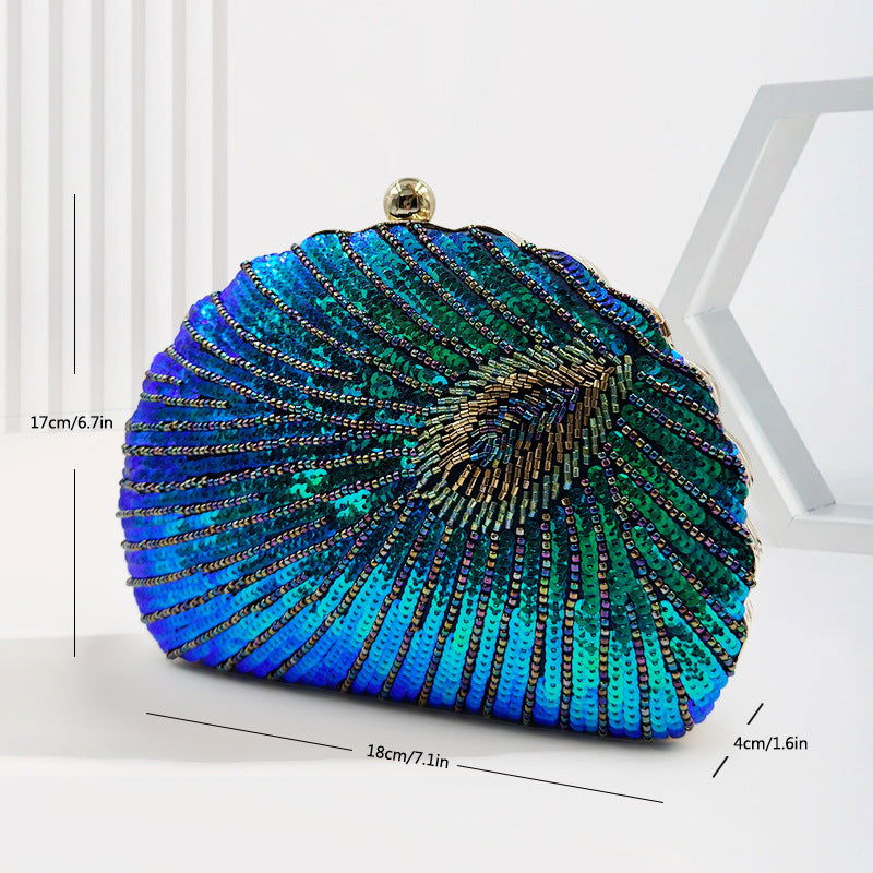 Women's Vintage Beaded One-shoulder Crossbody Chain Handbag - CHRISTDEST GLOBAL SERVICE