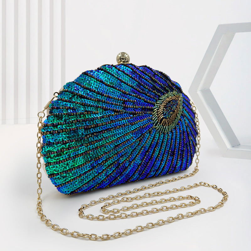 Women's Vintage Beaded One-shoulder Crossbody Chain Handbag - CHRISTDEST GLOBAL SERVICE