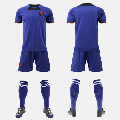 World Cup Qatar Football Shirt Set National Team Kit France Netherlands Germany Home Away Boys and Girls - CHRISTDEST GLOBAL SERVICE