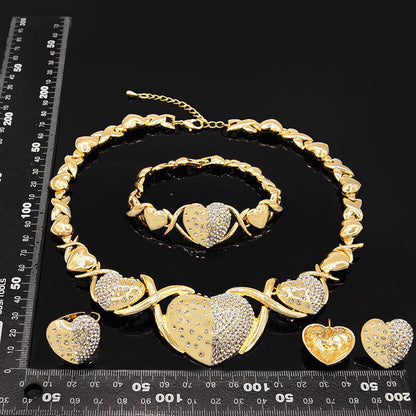 Zinc Alloy Necklace Earrings Bracelet Ring Jewelry Set - CHRISTDEST GLOBAL SERVICE