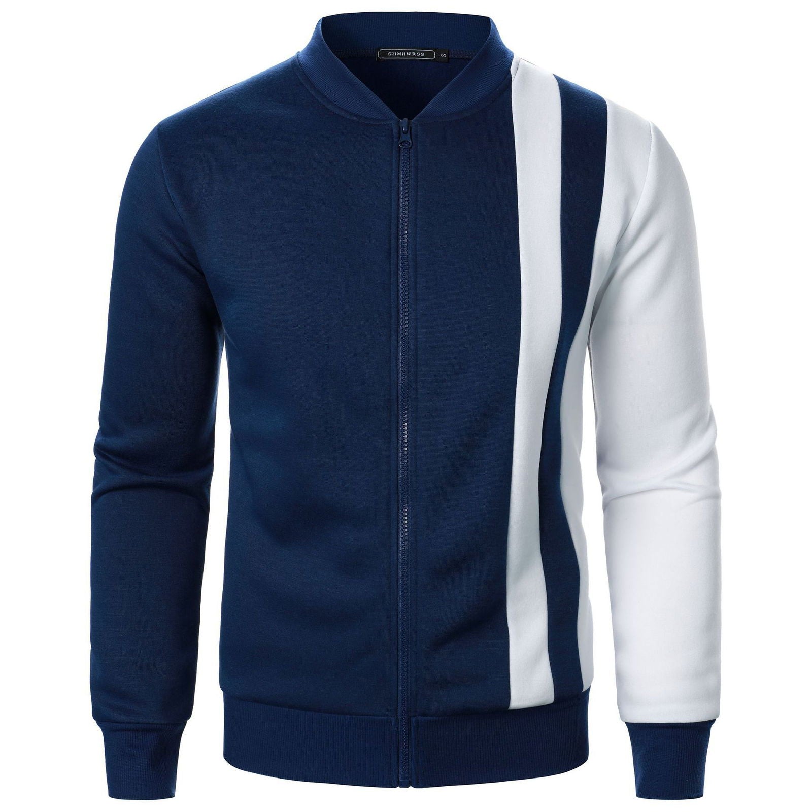 Zipped Stand Collar Multicolor Hoodie Casual Jacket - CHRISTDEST GLOBAL SERVICE