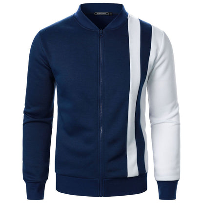 Zipped Stand Collar Multicolor Hoodie Casual Jacket - CHRISTDEST GLOBAL SERVICE