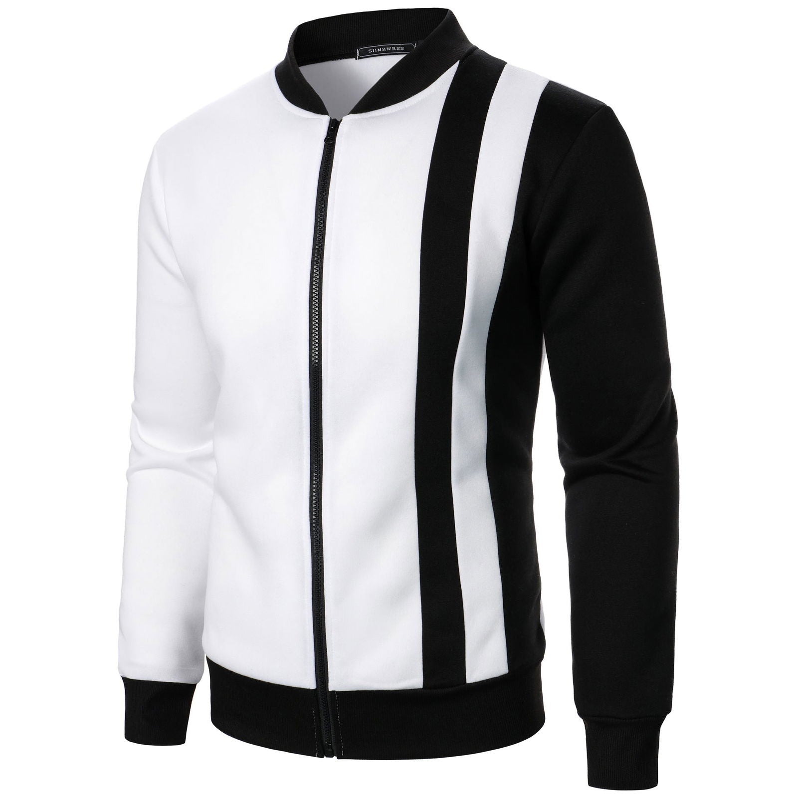 Zipped Stand Collar Multicolor Hoodie Casual Jacket - CHRISTDEST GLOBAL SERVICE