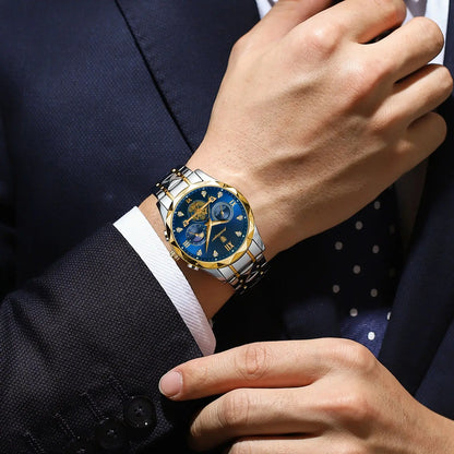 POEDAGAR Luxury Man Wristwatch Waterproof Luminous Chronograph Watch for Men Stainless Steel Men's Quartz Watches reloj hombre - CHRISTDEST GLOBAL SERVICE
