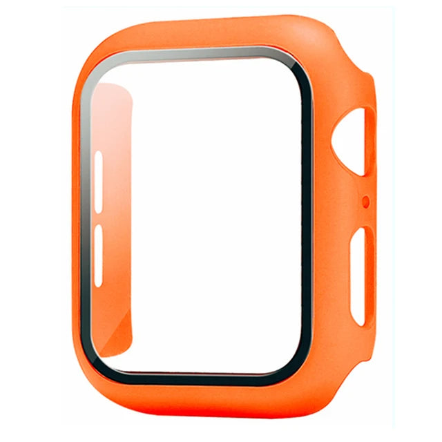 Glass+Cover For Apple Watch case 8 7 6 SE 5 9 iWatch Accessorie Screen Protector Apple watch serie 44mm 40mm 41mm 45mm 42mm 38mm - CHRISTDEST GLOBAL SERVICE