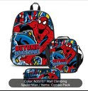 Spider-Man, Boys and Girls Backpack Lunch Box Pencil Case Set Perfect for Travel Camping Shoulder Bag Casual Cartoon Backpack