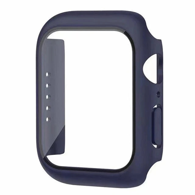 Glass+Cover For Apple Watch case 8 7 6 SE 5 9 iWatch Accessorie Screen Protector Apple watch serie 44mm 40mm 41mm 45mm 42mm 38mm - CHRISTDEST GLOBAL SERVICE