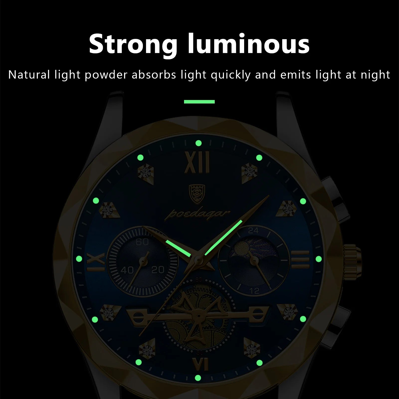 POEDAGAR Luxury Man Wristwatch Waterproof Luminous Chronograph Watch for Men Stainless Steel Men's Quartz Watches reloj hombre - CHRISTDEST GLOBAL SERVICE