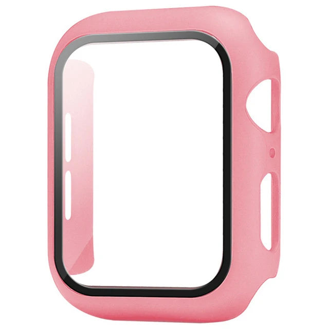 Glass+Cover For Apple Watch case 8 7 6 SE 5 9 iWatch Accessorie Screen Protector Apple watch serie 44mm 40mm 41mm 45mm 42mm 38mm - CHRISTDEST GLOBAL SERVICE