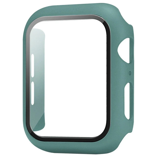 Glass+Cover For Apple Watch case 8 7 6 SE 5 9 iWatch Accessorie Screen Protector Apple watch serie 44mm 40mm 41mm 45mm 42mm 38mm - CHRISTDEST GLOBAL SERVICE