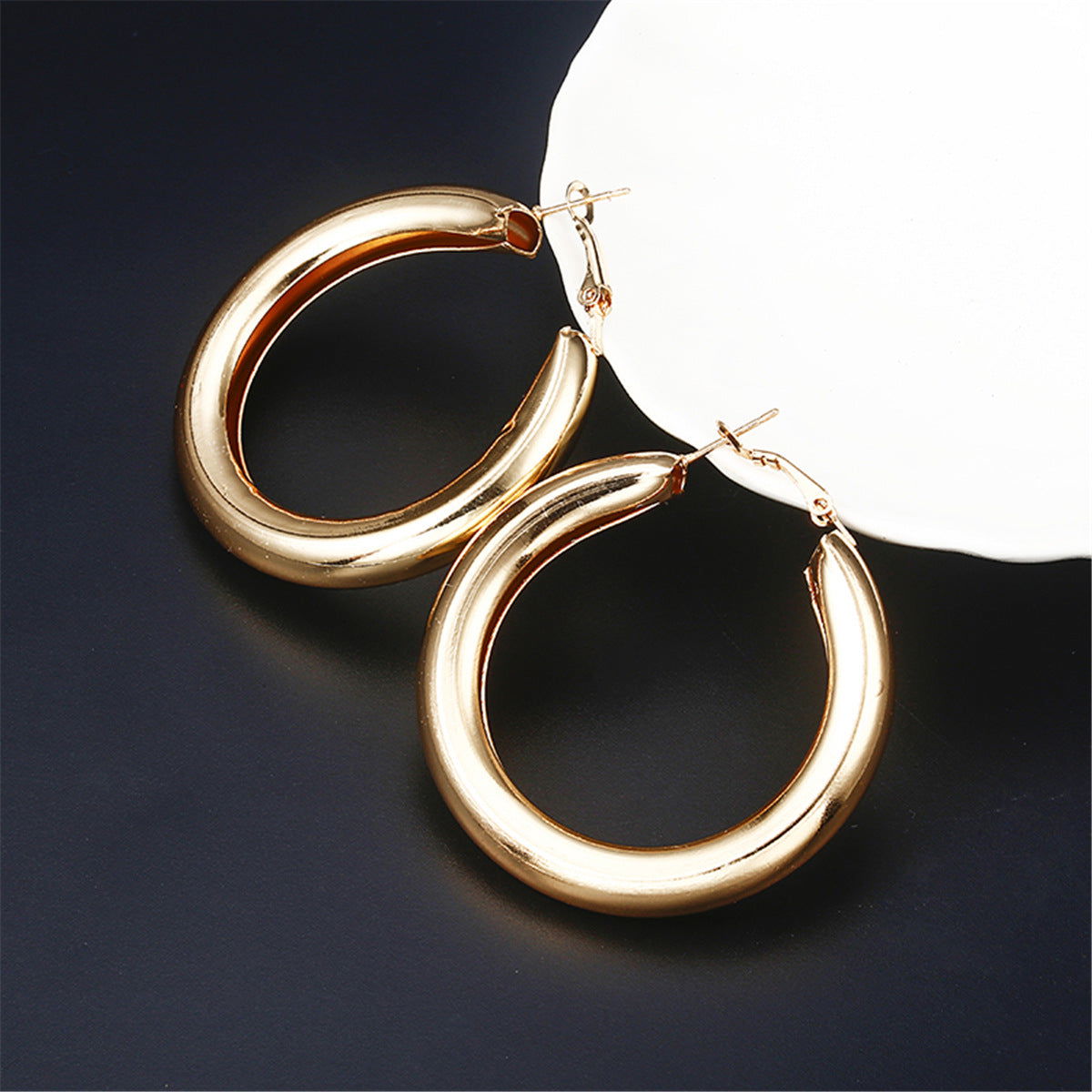 simple style geometric plating alloy no inlaid earrings - CHRISTDEST GLOBAL SERVICE