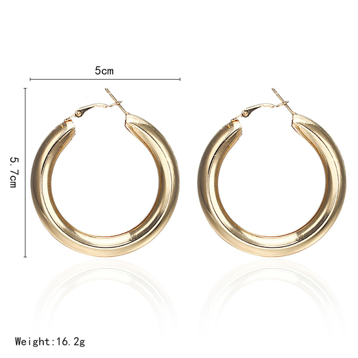 simple style geometric plating alloy no inlaid earrings - CHRISTDEST GLOBAL SERVICE