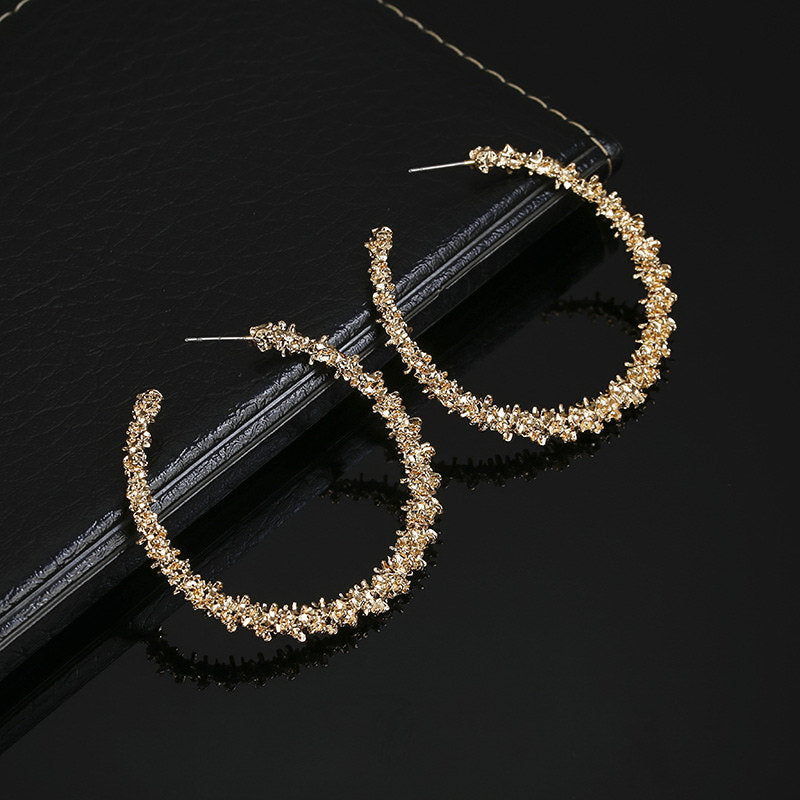 simple style geometric plating alloy no inlaid earrings - CHRISTDEST GLOBAL SERVICE