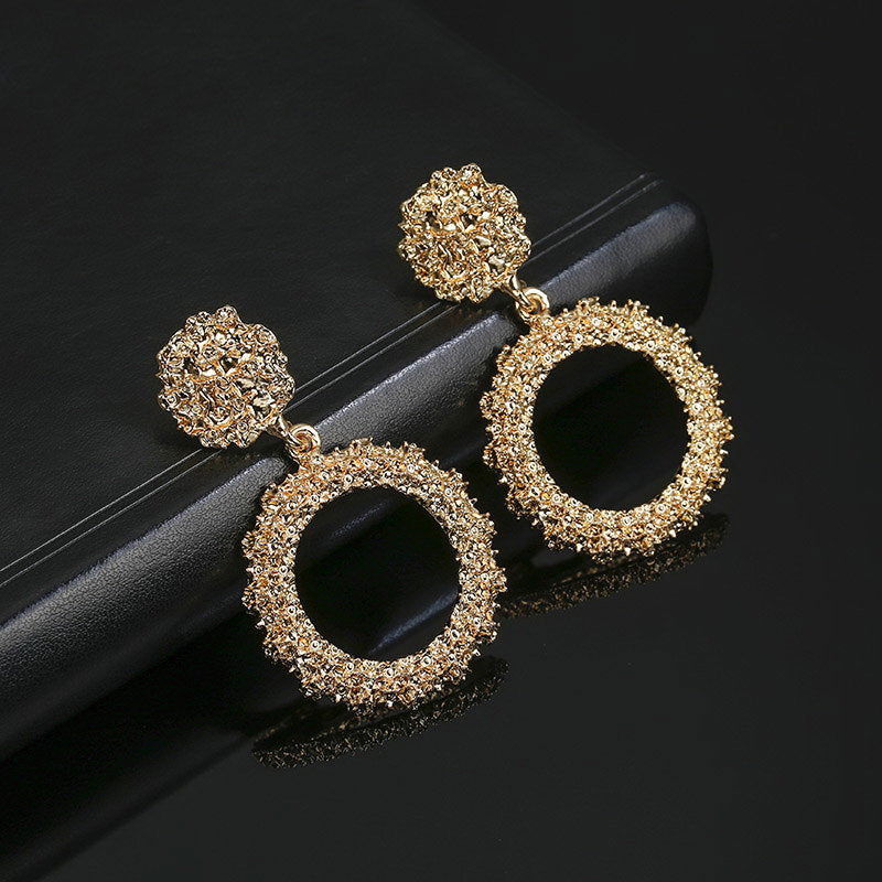 simple style geometric plating alloy no inlaid earrings - CHRISTDEST GLOBAL SERVICE