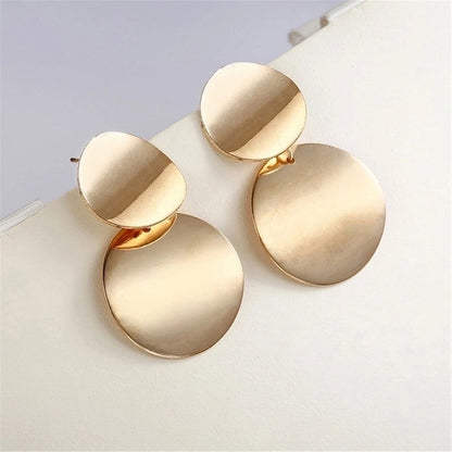 simple style geometric plating alloy no inlaid earrings - CHRISTDEST GLOBAL SERVICE