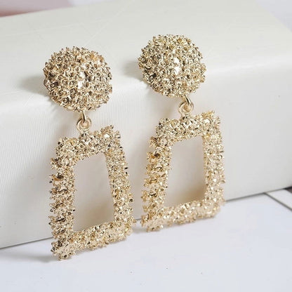 simple style geometric plating alloy no inlaid earrings - CHRISTDEST GLOBAL SERVICE