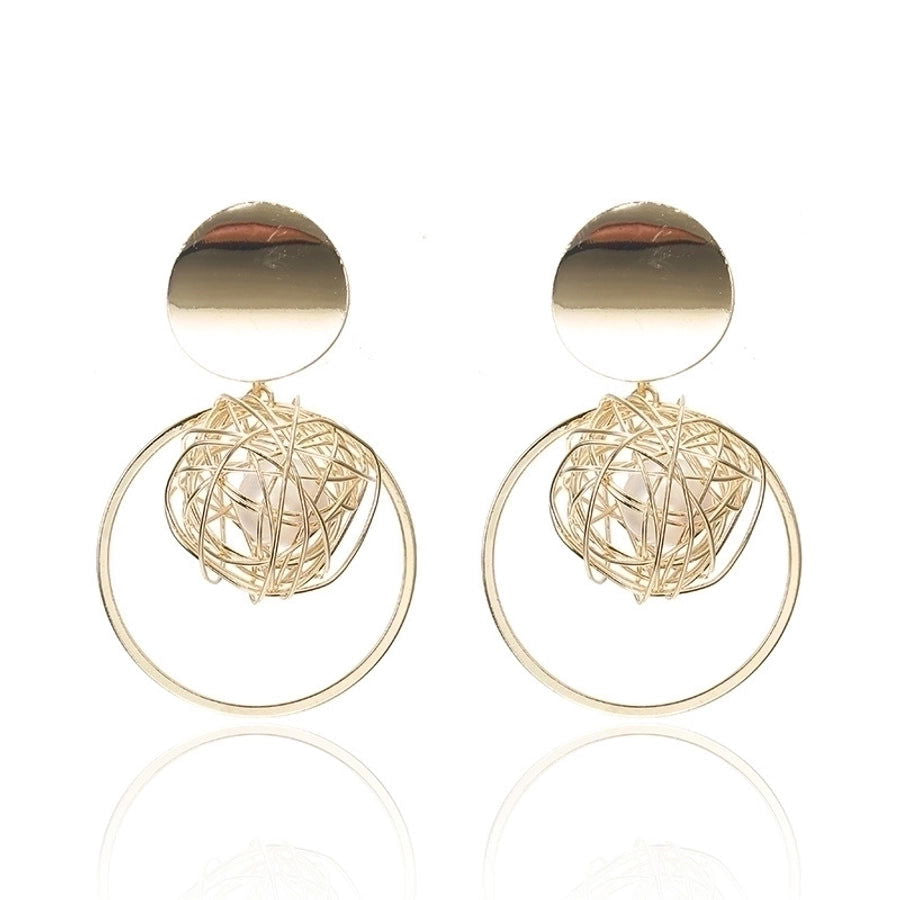 simple style geometric plating alloy no inlaid earrings - CHRISTDEST GLOBAL SERVICE