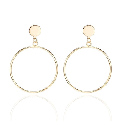 simple style geometric plating alloy no inlaid earrings - CHRISTDEST GLOBAL SERVICE