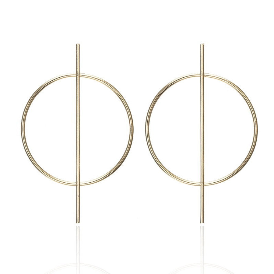 simple style geometric plating alloy no inlaid earrings - CHRISTDEST GLOBAL SERVICE