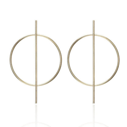 simple style geometric plating alloy no inlaid earrings - CHRISTDEST GLOBAL SERVICE