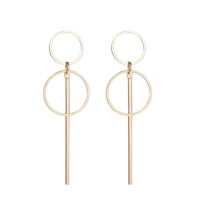 simple style geometric plating alloy no inlaid earrings - CHRISTDEST GLOBAL SERVICE