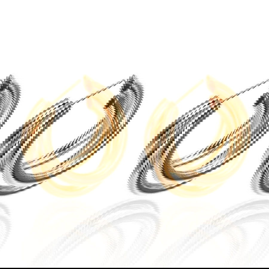 simple style geometric plating alloy no inlaid earrings - CHRISTDEST GLOBAL SERVICE
