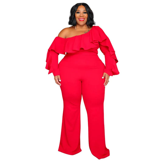 Plus Size Women Clothes Jumpsuit Summer Clothes Black Urban Leisure Bodysuit New 2024 Wide Leg Jumpsuit Wholesale Dropshipping - CHRISTDEST GLOBAL SERVICE